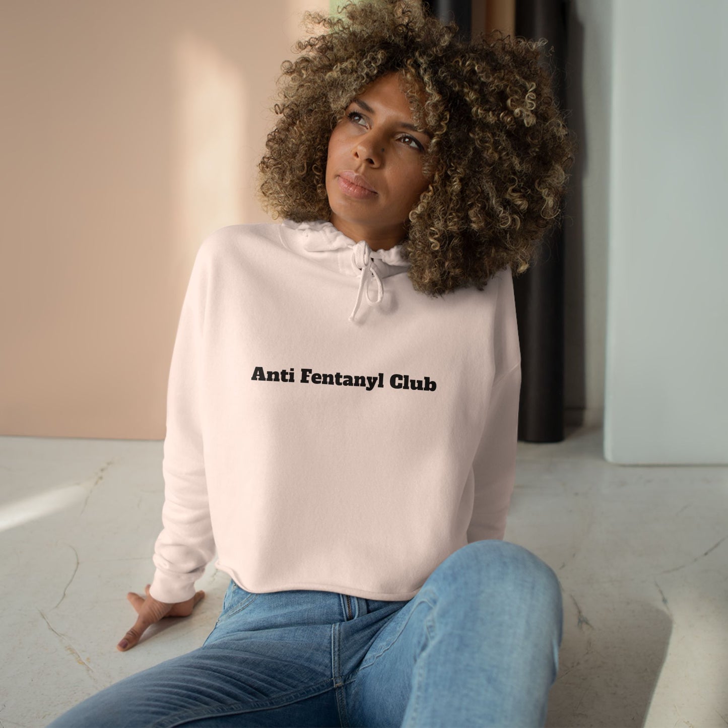 Women's Crop Hoodie - “Anti Fentanyl Club”