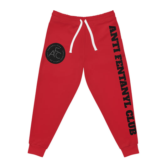 Red Joggers - 'Anti Fentanyl Club' - Unisex