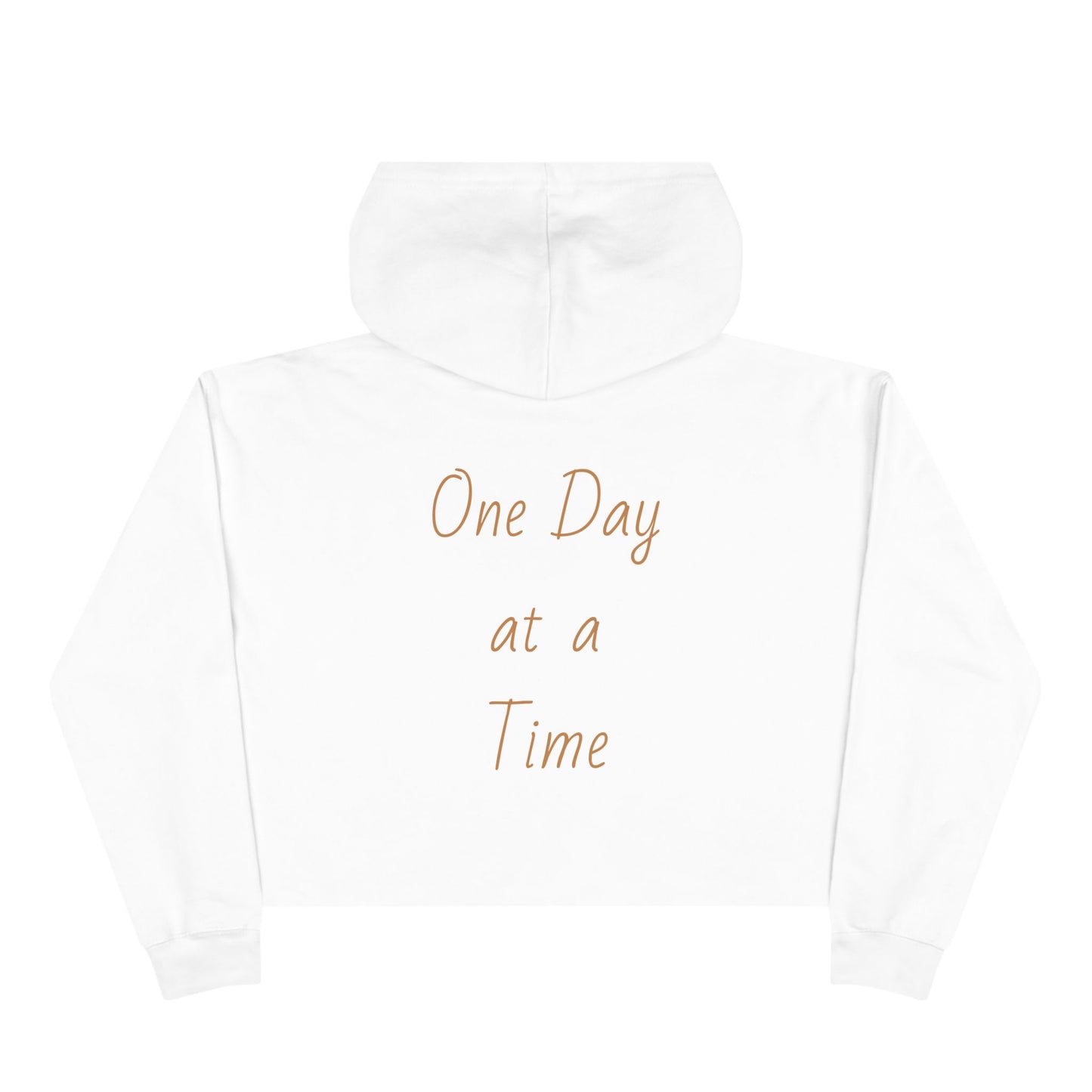 Women's Crop Hoodie 'One Day at a Time'