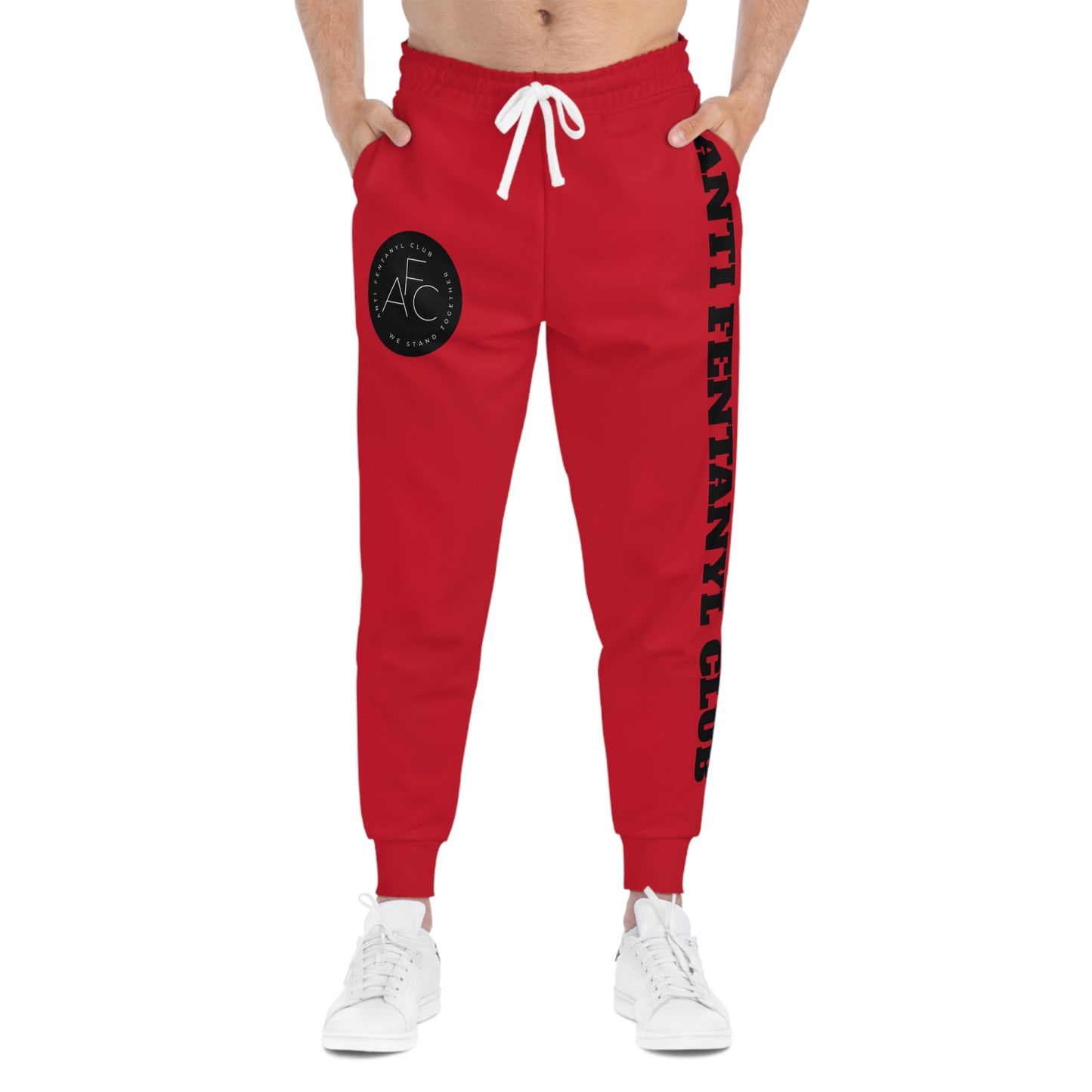 Red Joggers - 'Anti Fentanyl Club' - Unisex