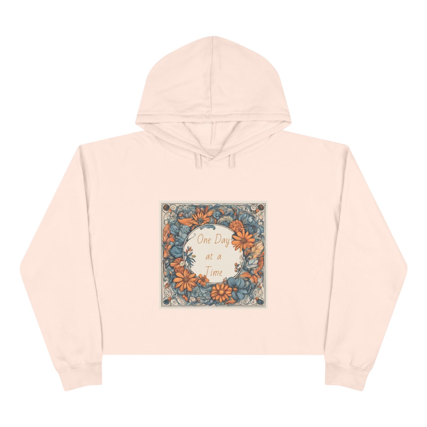 Women's Crop Hoodie 'One Day at a Time'