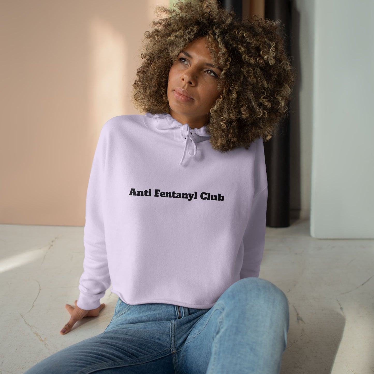 Women's Crop Hoodie - “Anti Fentanyl Club”