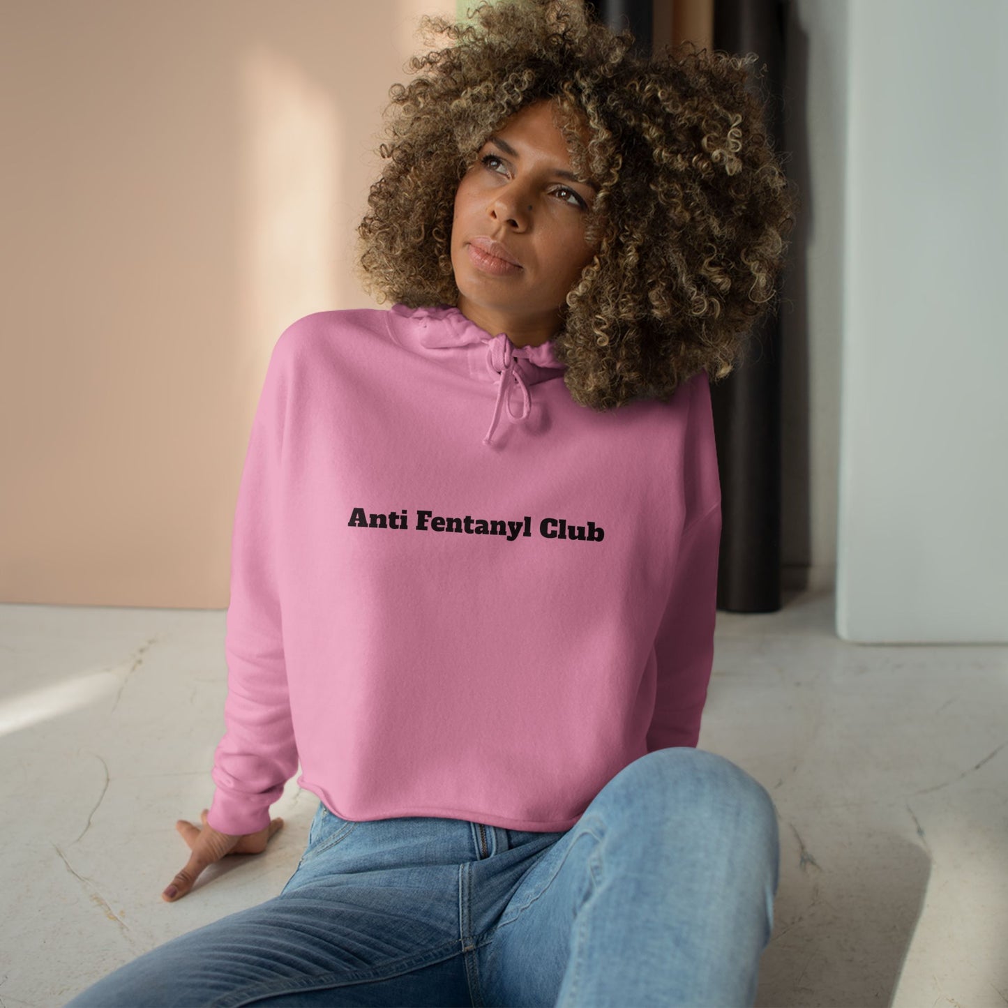 Women's Crop Hoodie - “Anti Fentanyl Club”